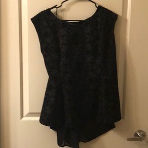 Forever 21 Plus velvet peplum top